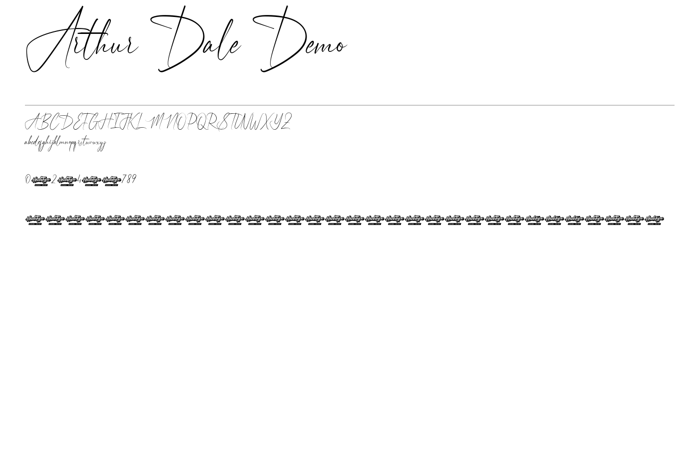 Arthur Dale Demo Font preview
