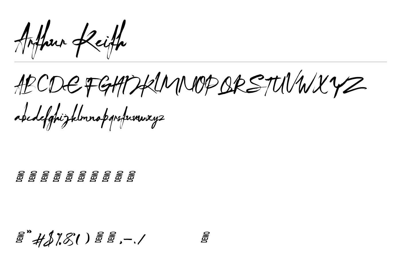 Arthur Keith Font preview