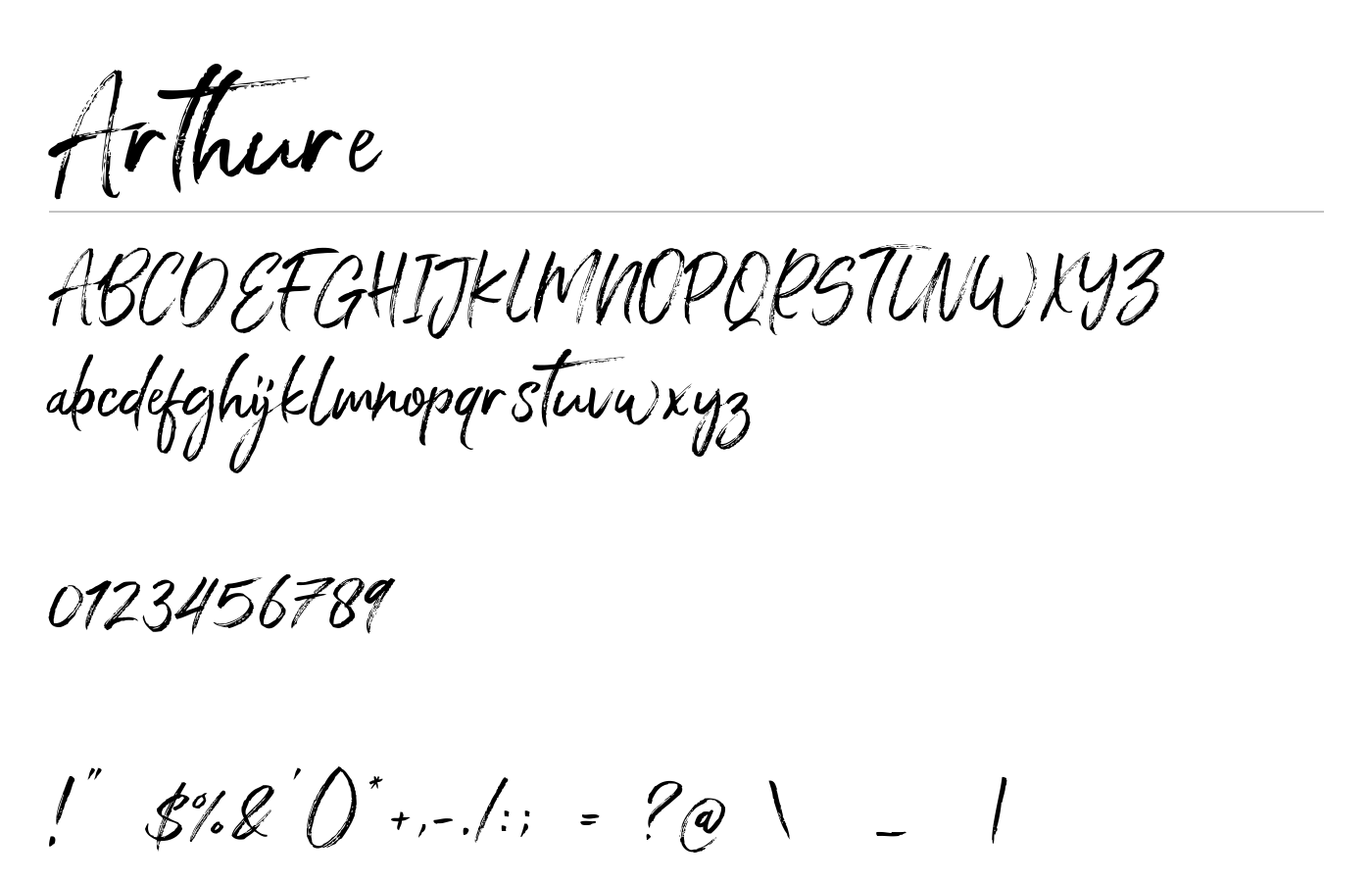 Arthure Font preview