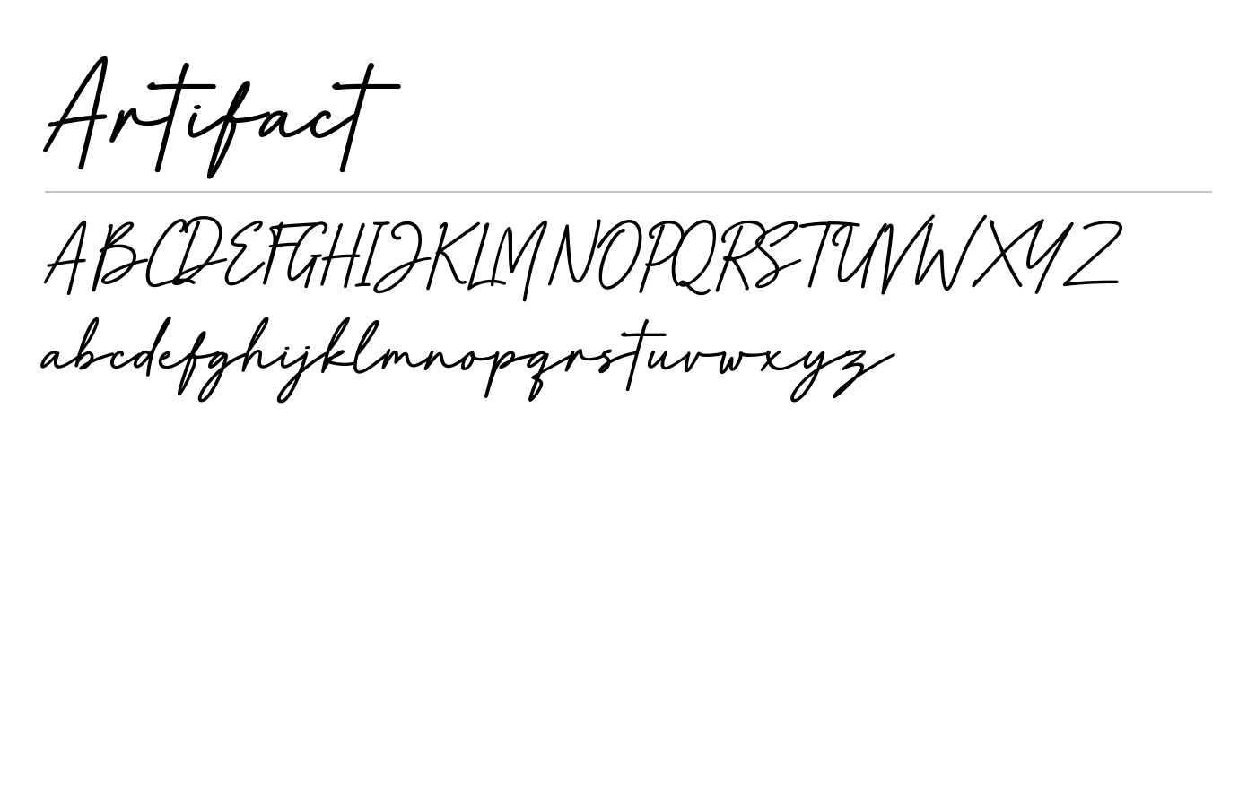 Artifact Font preview