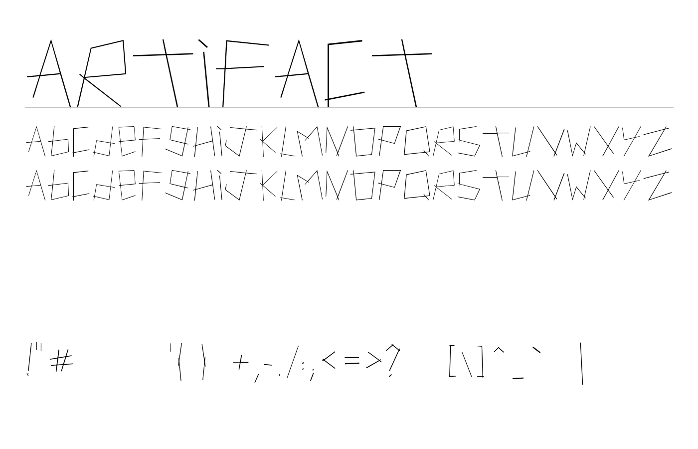 Artifact Font preview