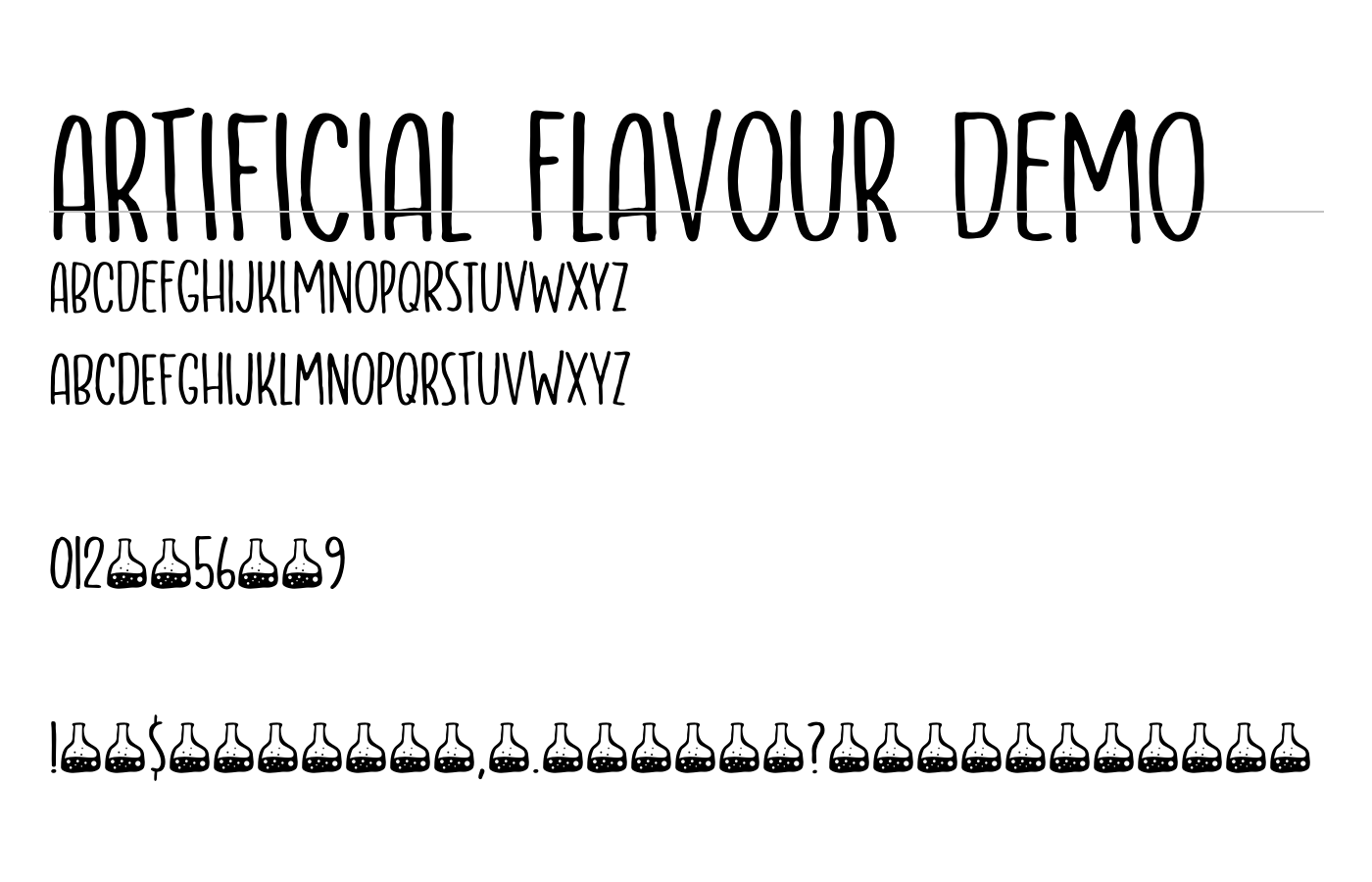 Artificial Flavour DEMO Font preview