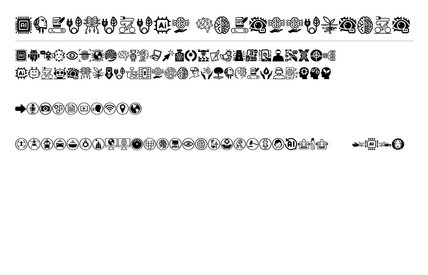 Artificial Intelligence Font preview