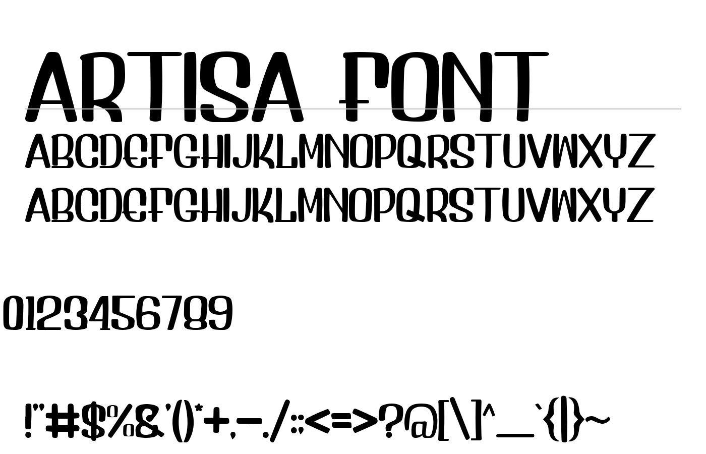 Artisa Font preview