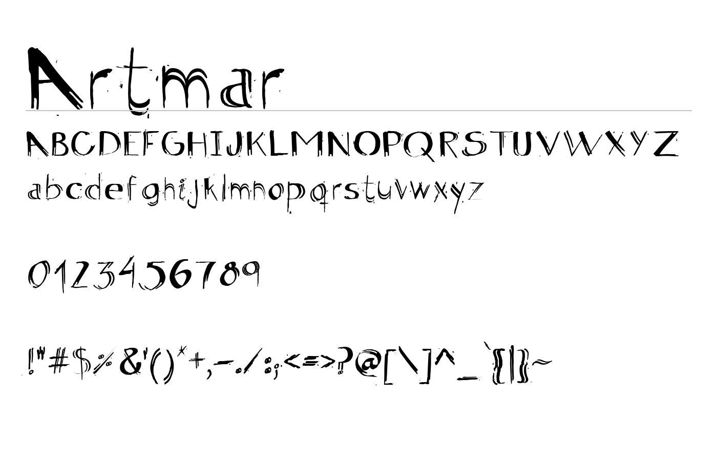 Artmar Font preview