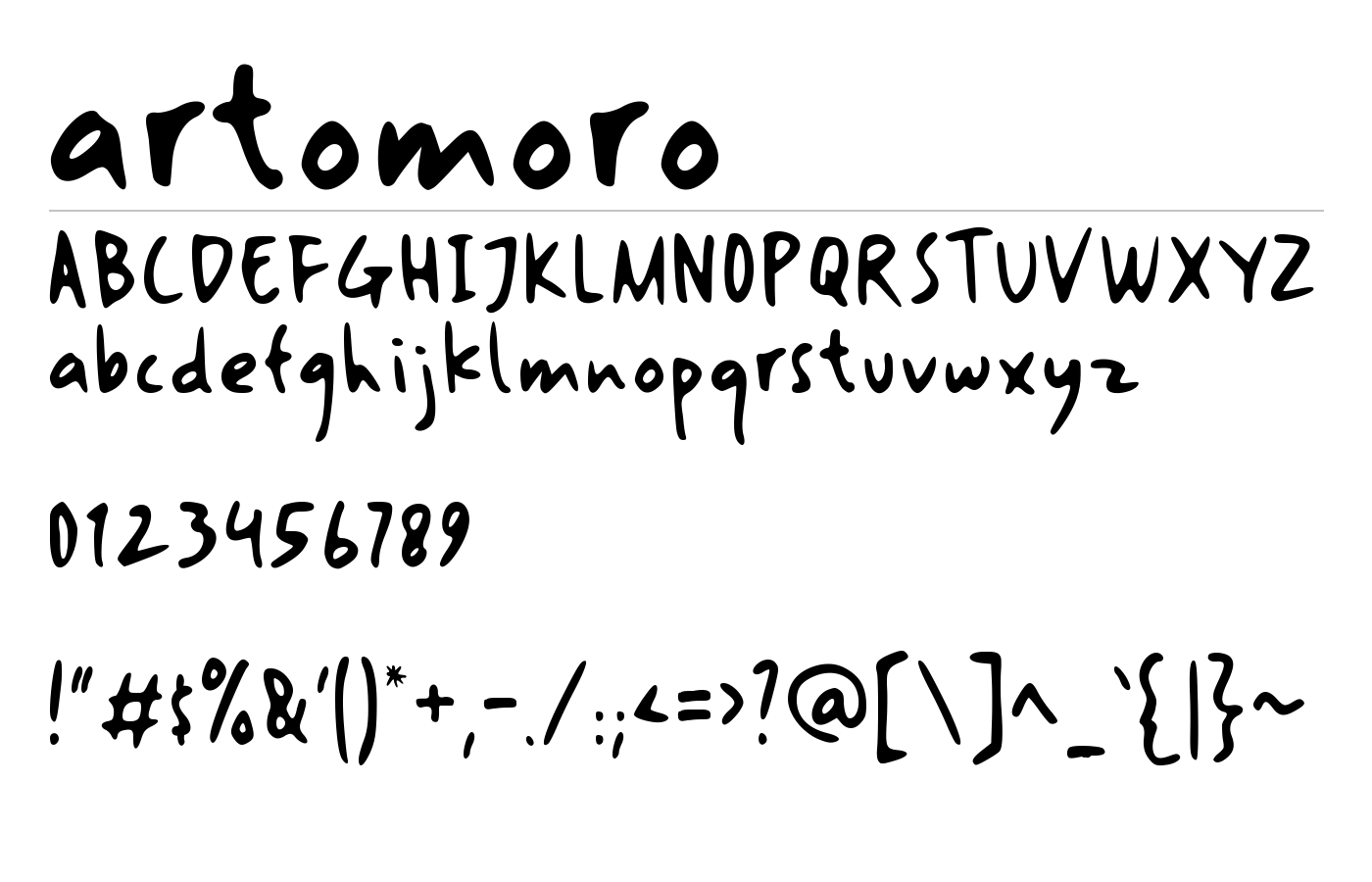 artomoro Font preview