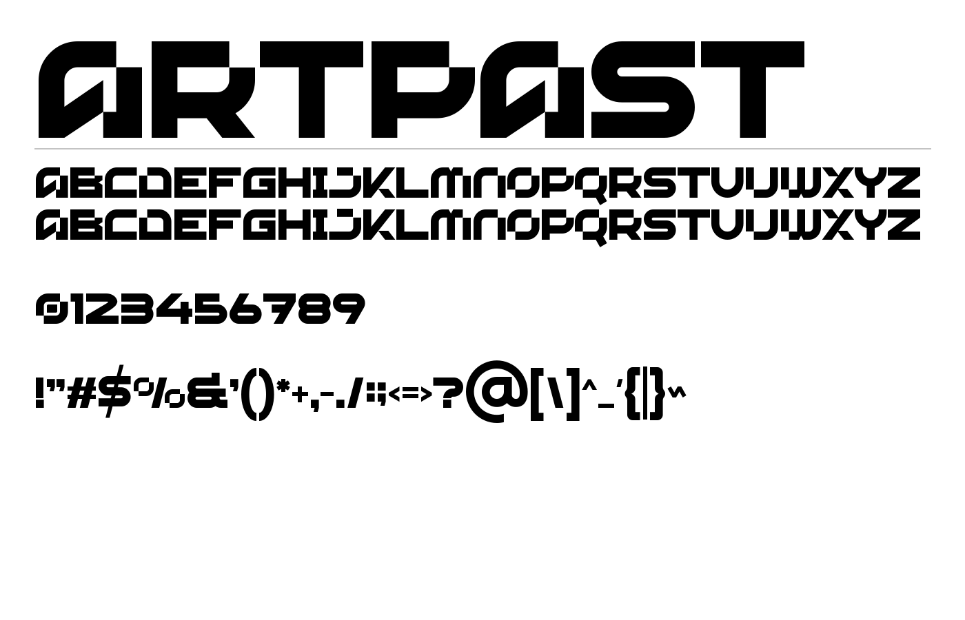 Artpast Font preview