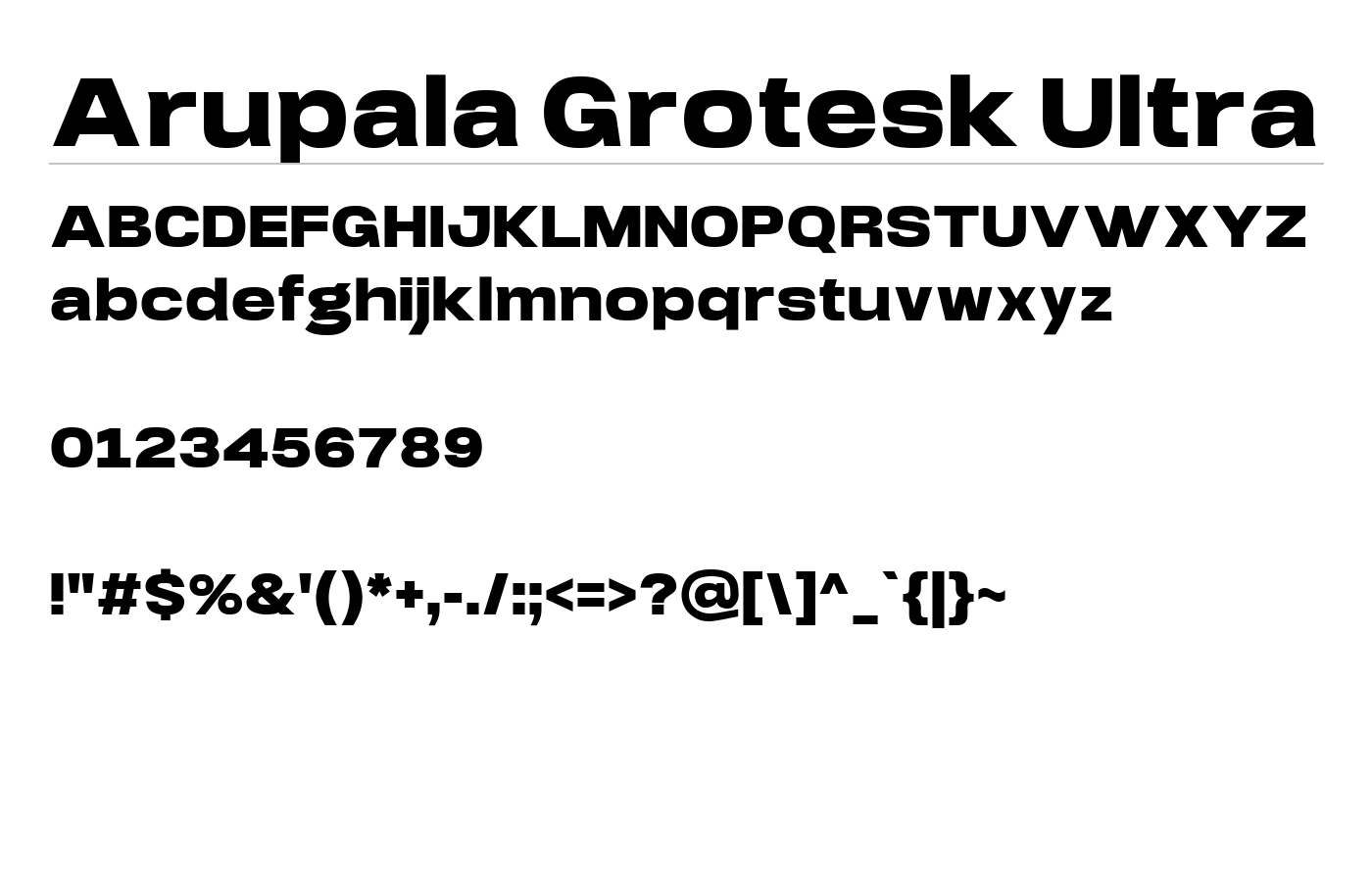 Arupala Grotesk Font preview