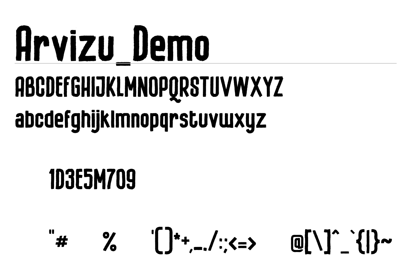 Arvizu_Demo Font preview