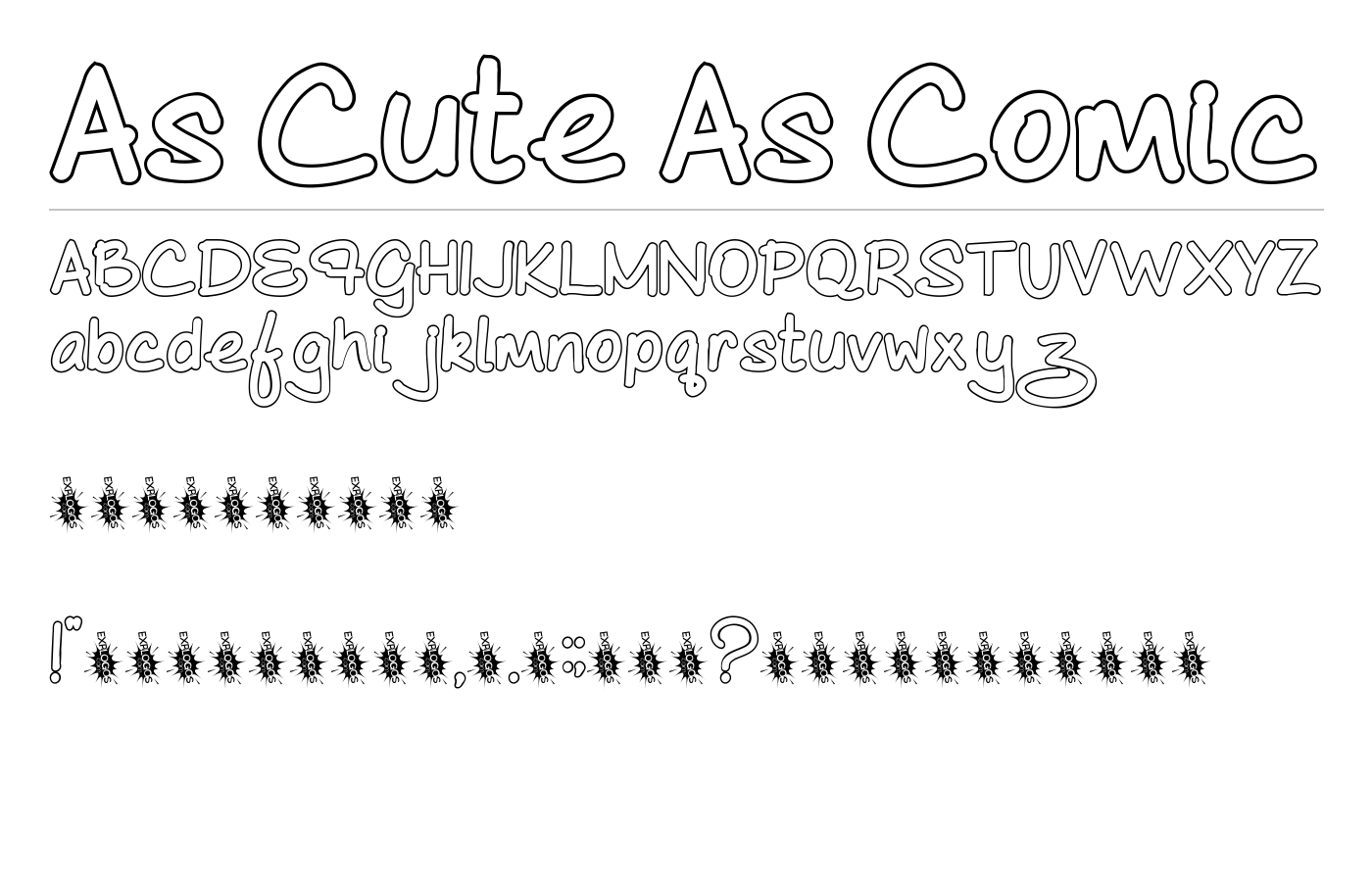 As Cute As Comic Font preview