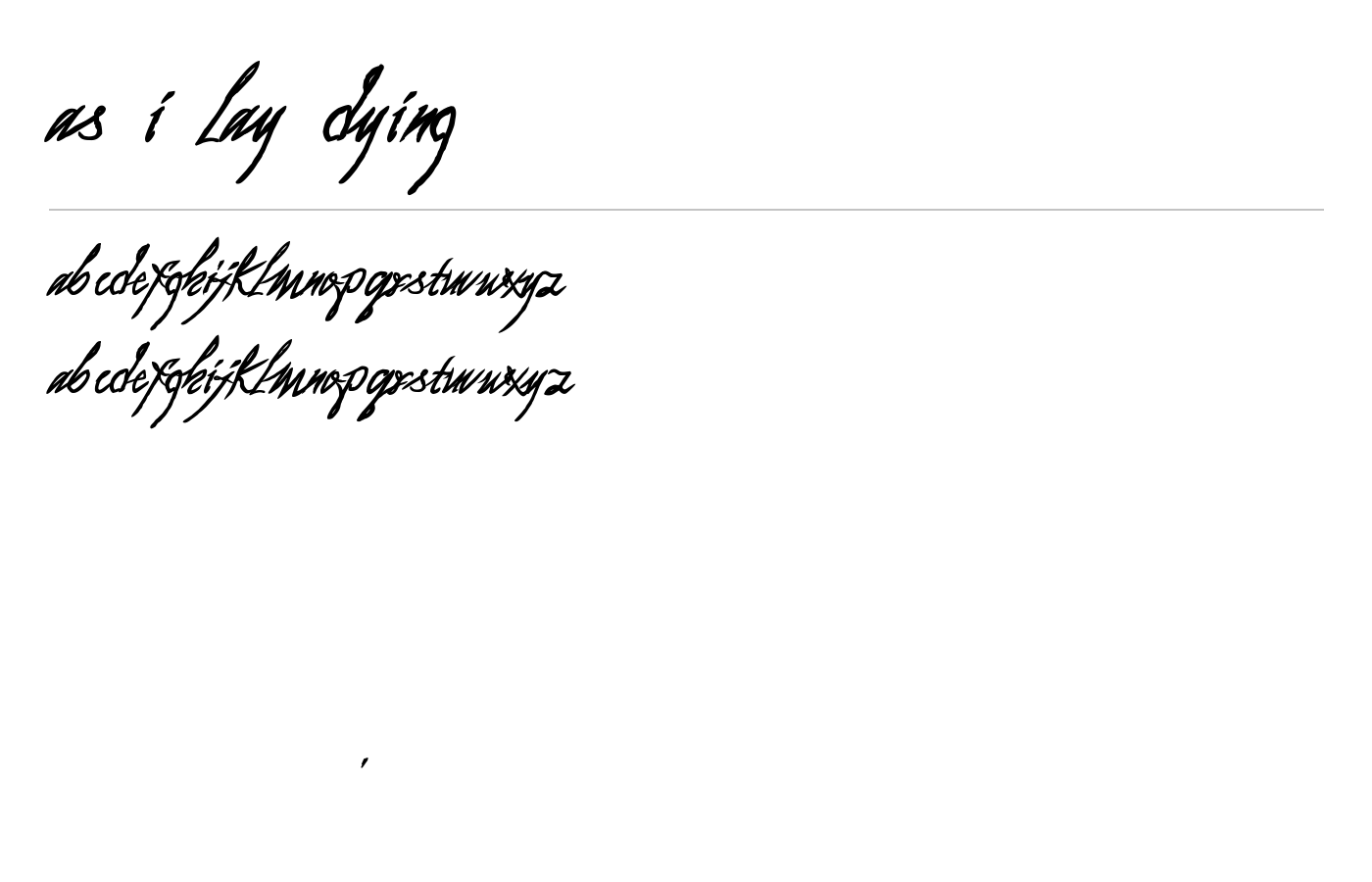 as i lay dying Font preview