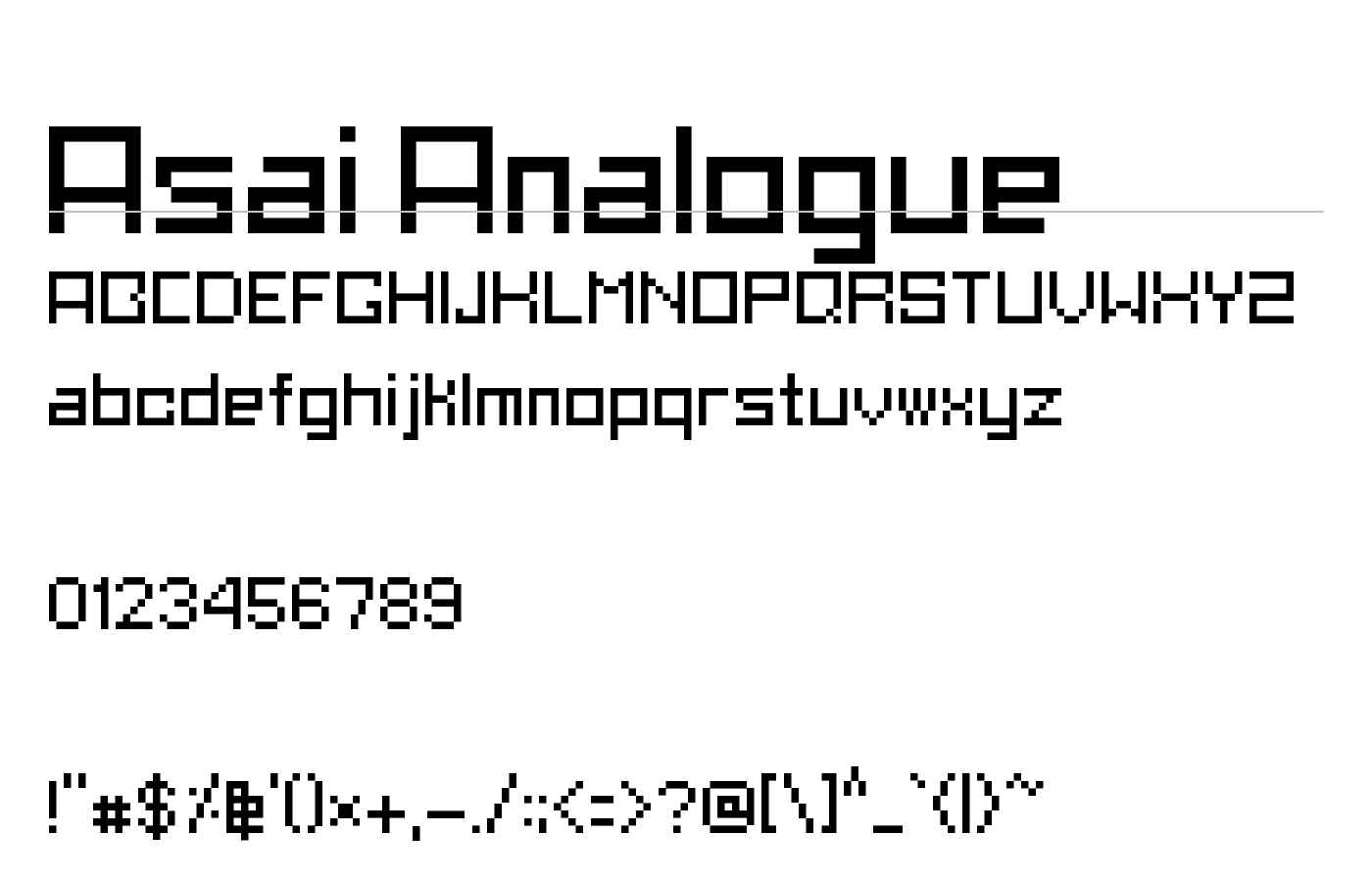 Asai Analogue Font preview