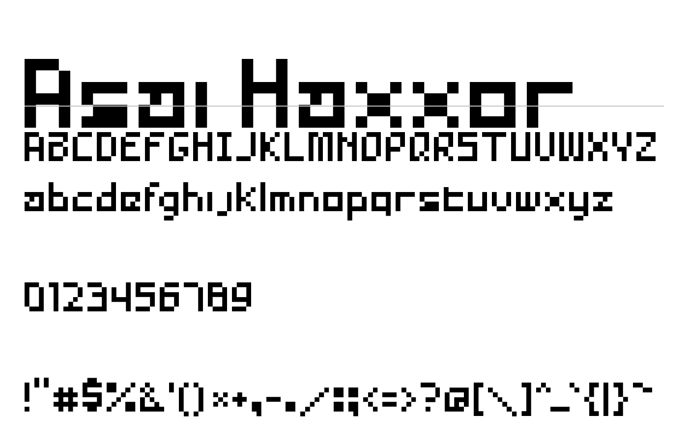 Asai Haxxor Font preview