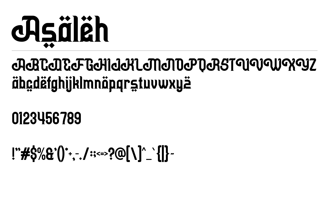 Asaleh Font preview