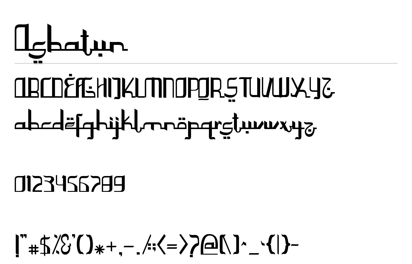 Asbatun Font preview
