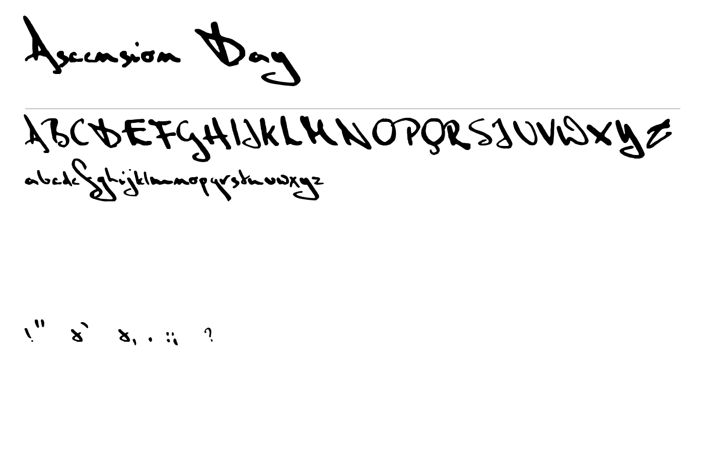 Ascension Day Font preview