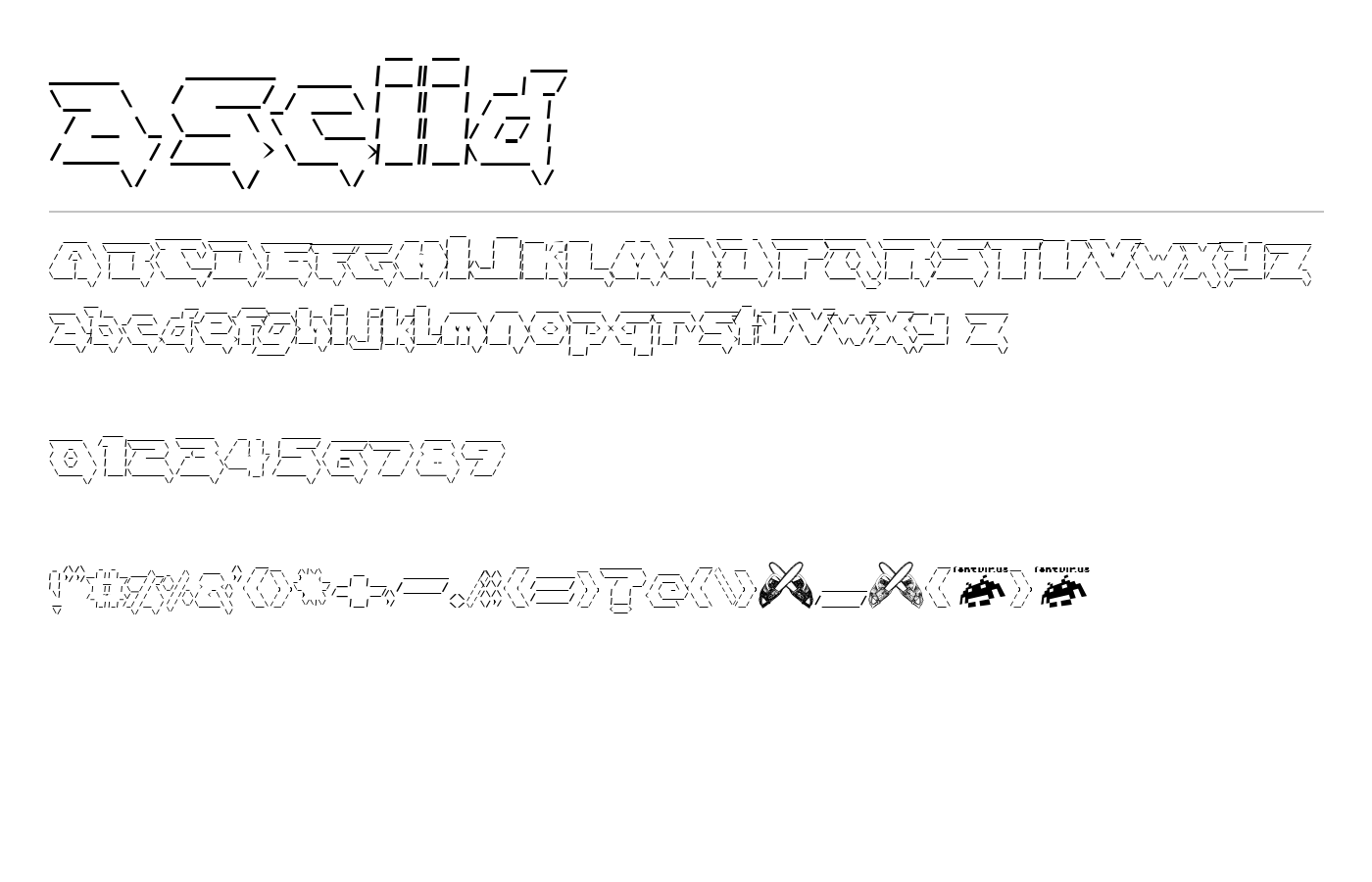 asciid Font preview
