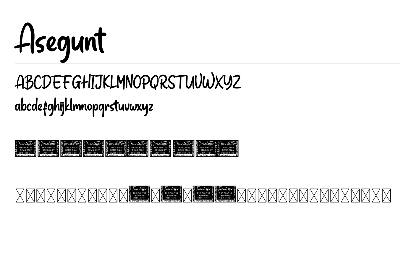 Asegunt Font preview