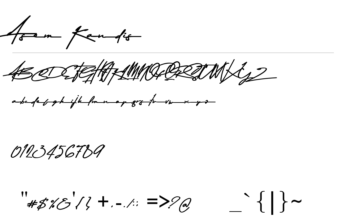 Asem Kandis Font preview