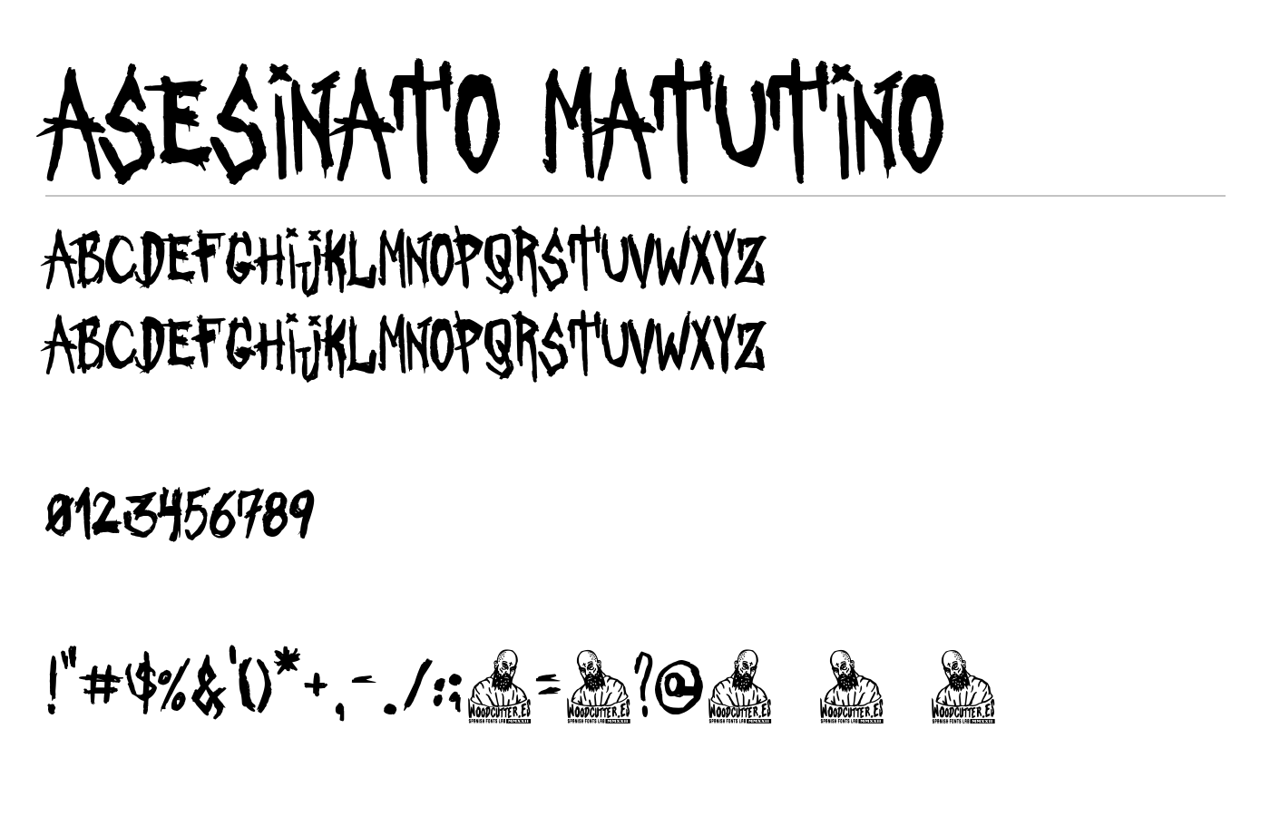 Asesinato Matutino Font preview