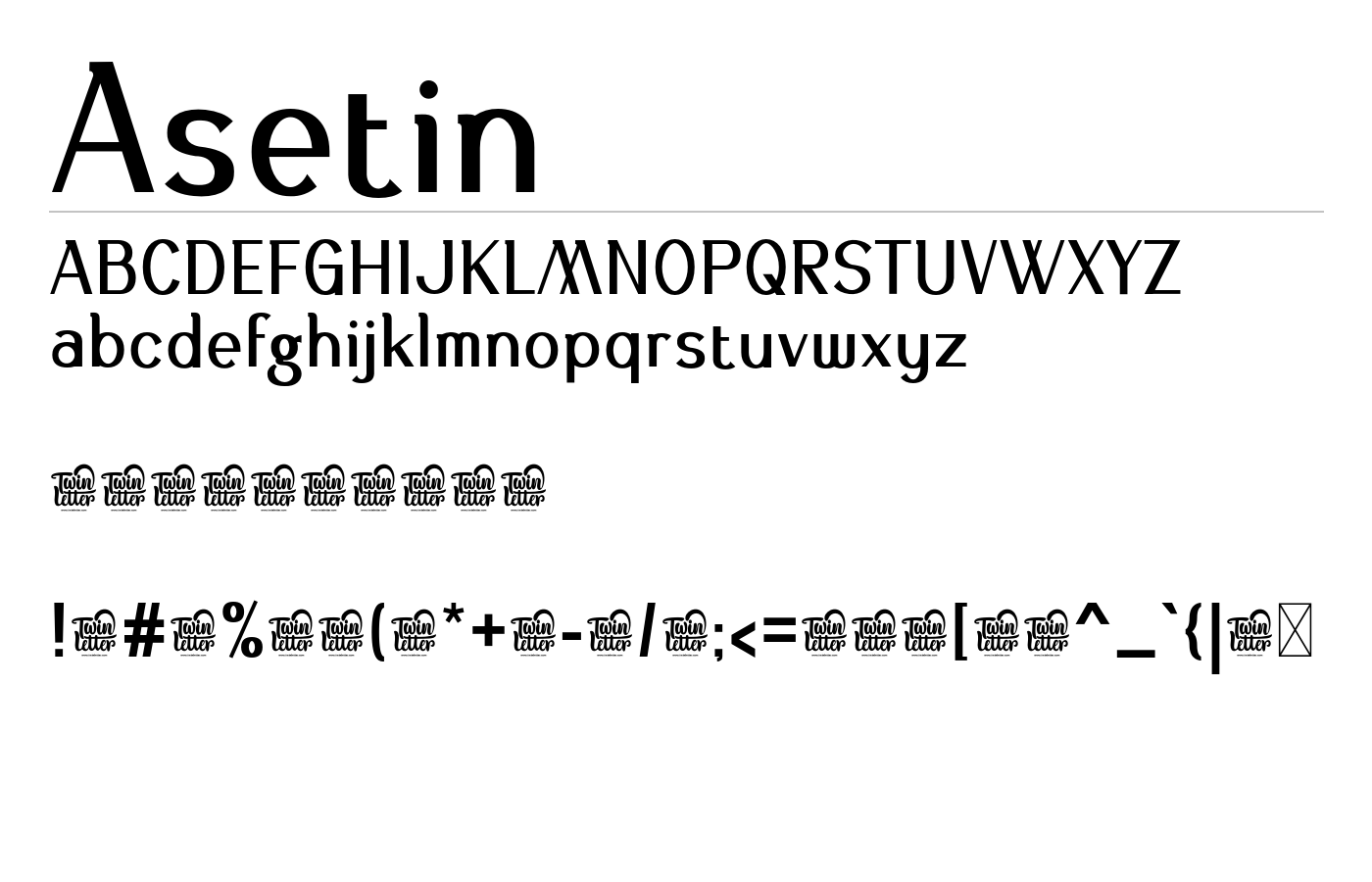 Asetin Font preview