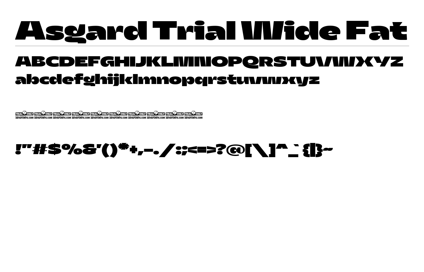 Asgard Trial Font preview