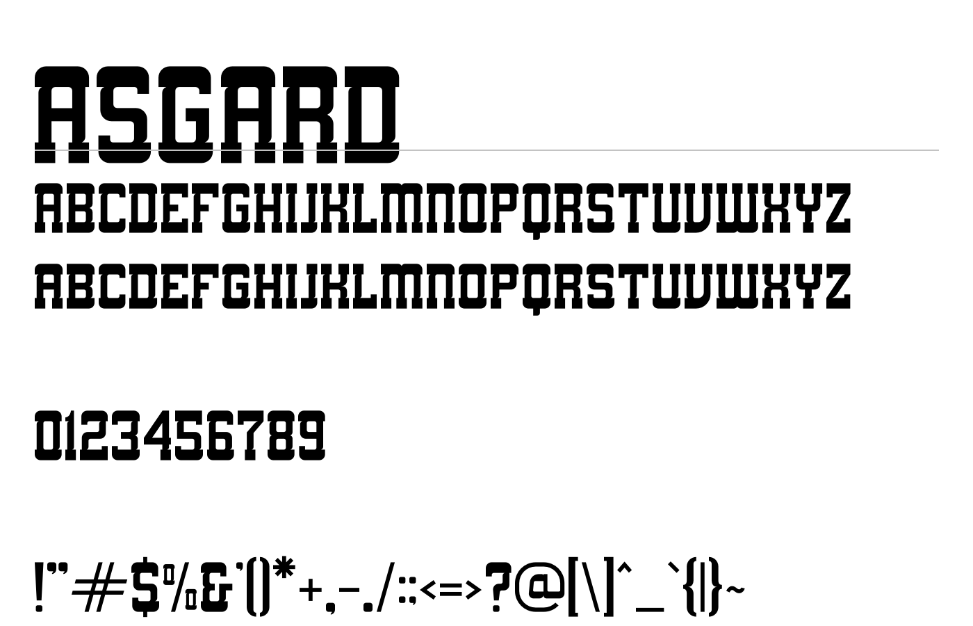 Asgard Font preview