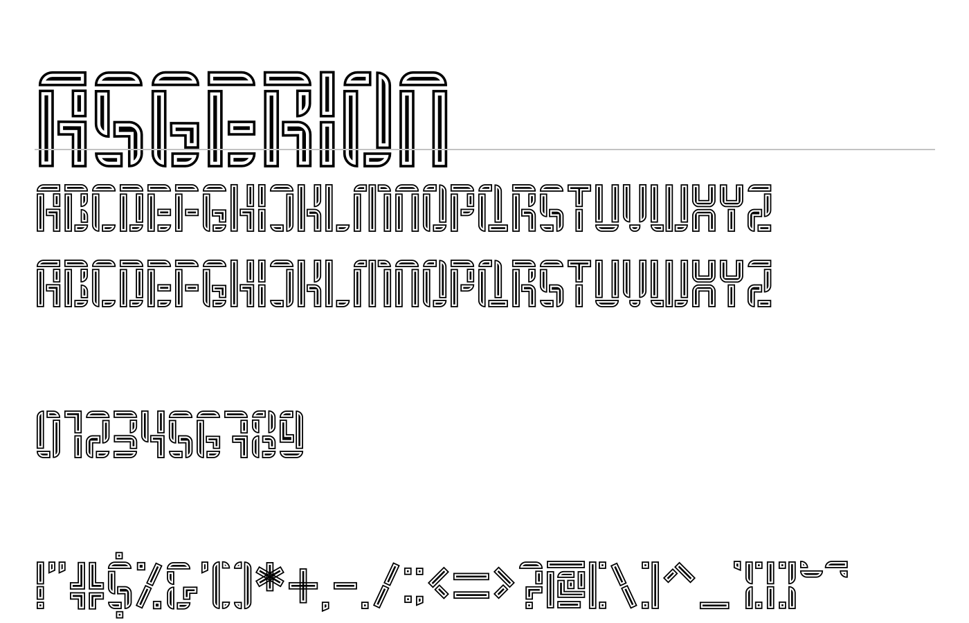 Asgerion Font preview