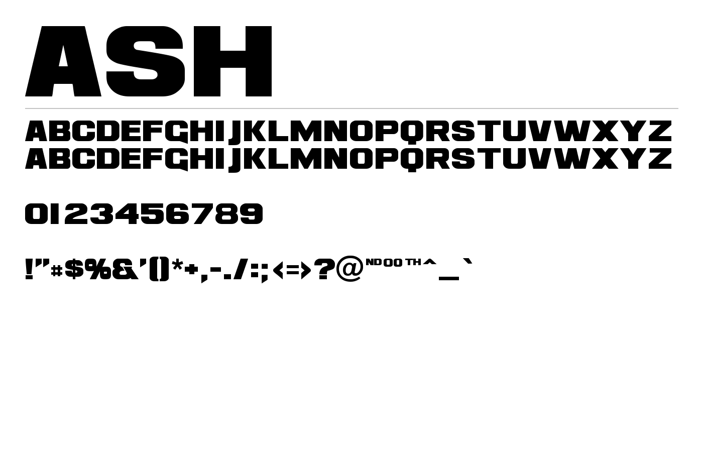 Ash Font preview