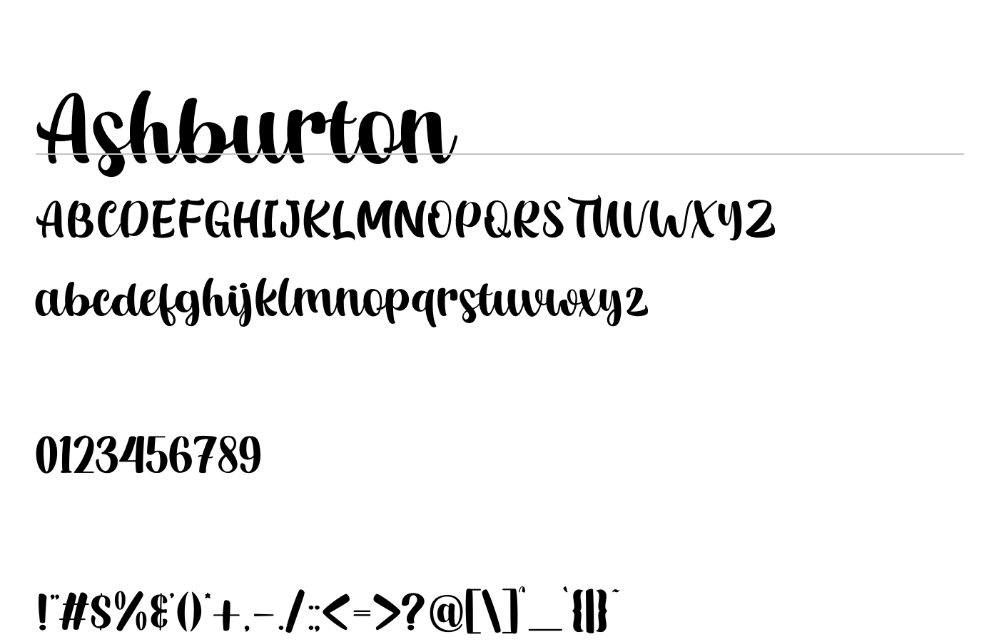 Ashburton Font preview