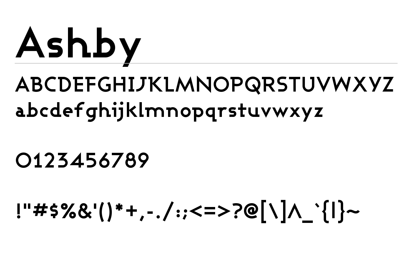 Ashby Book Font preview