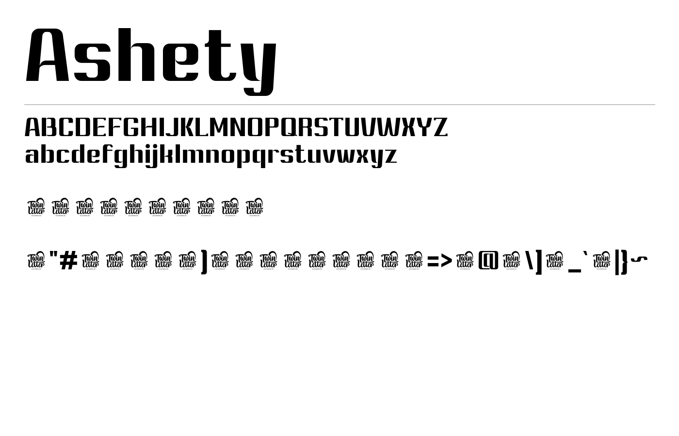 Ashety Font preview