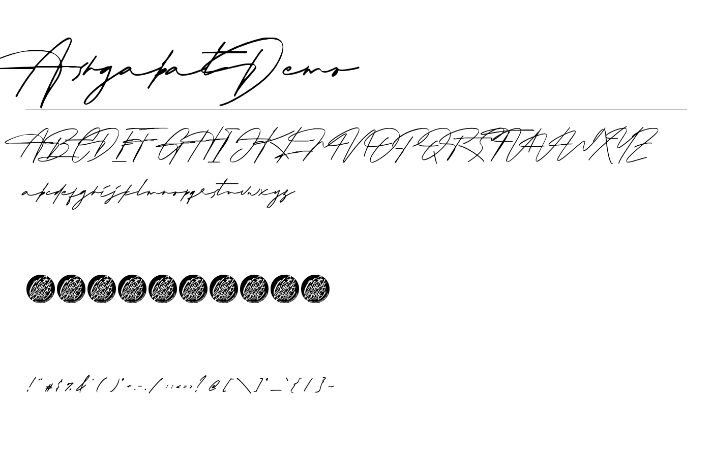 Ashgabat Demo Font preview