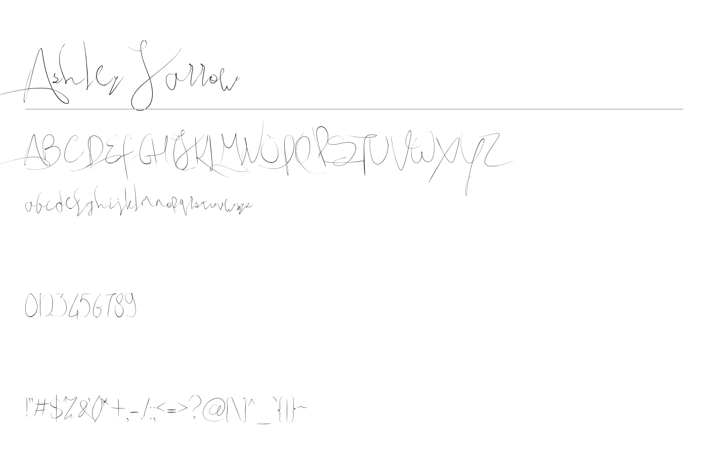 Ashley Jarrow Font preview