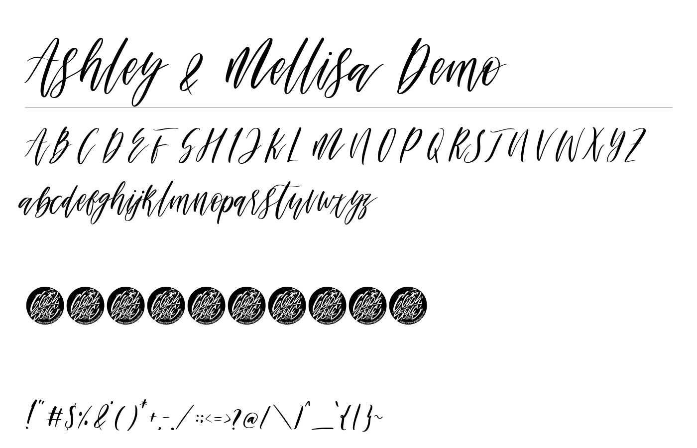 Ashley & Mellisa Demo Font preview