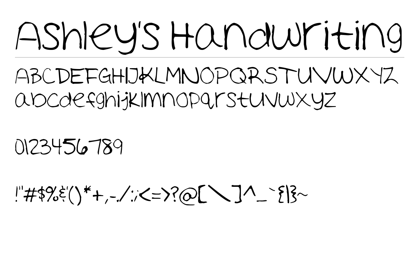 Ashley Marie Font preview
