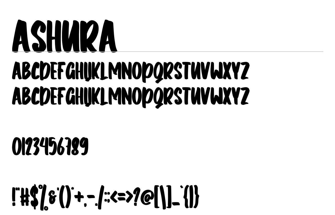 Ashura Font preview