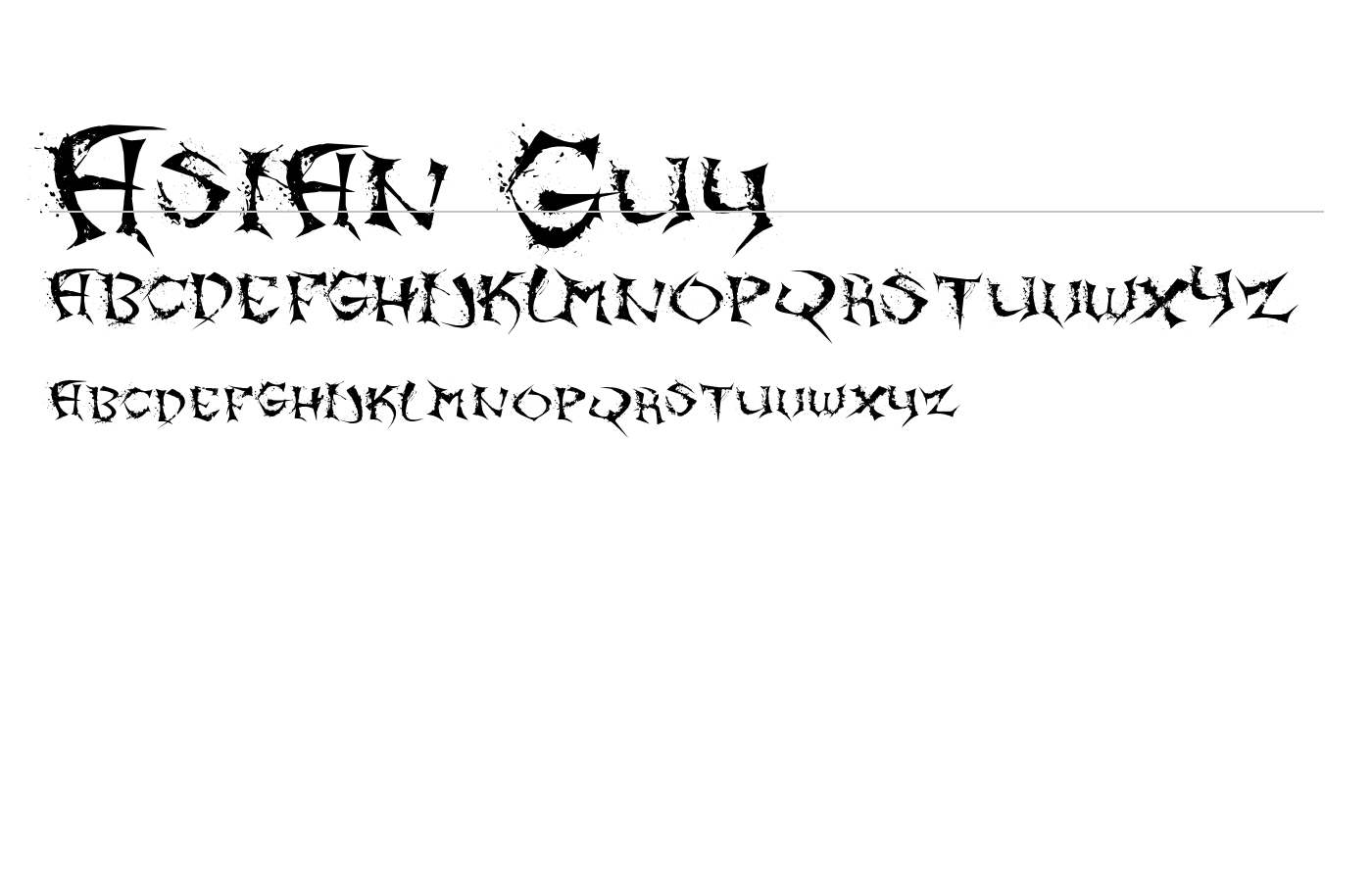 Asian Guy Font preview