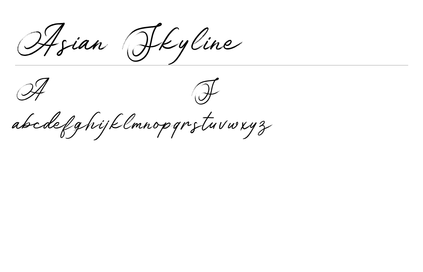 Asian Skyline DEMO Font preview