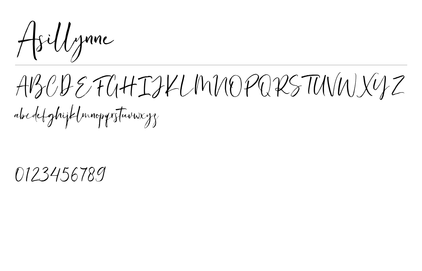 Asillynne Font preview