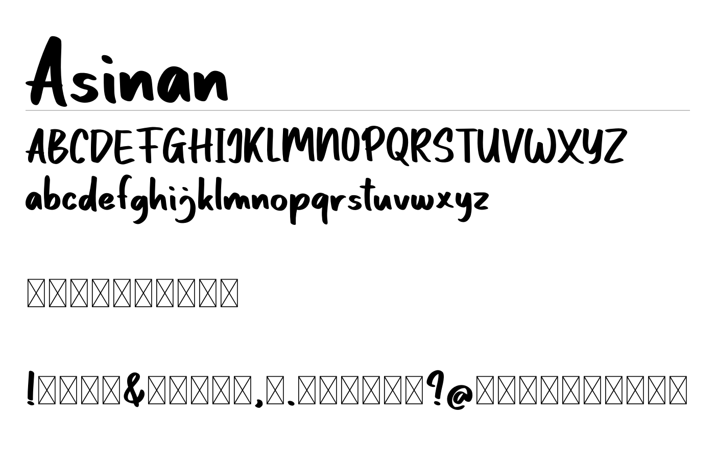 Asinan Font preview