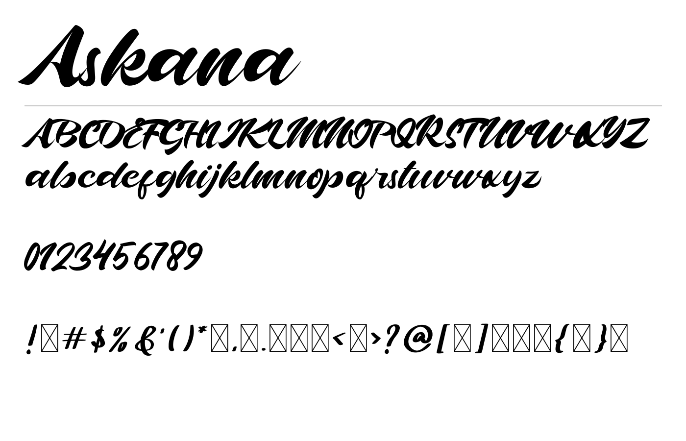 Askana Font preview