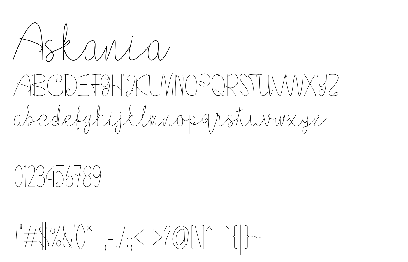 Askania Font preview