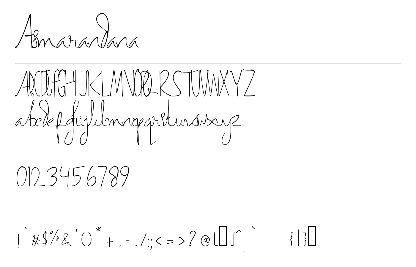Asmarandana Font preview