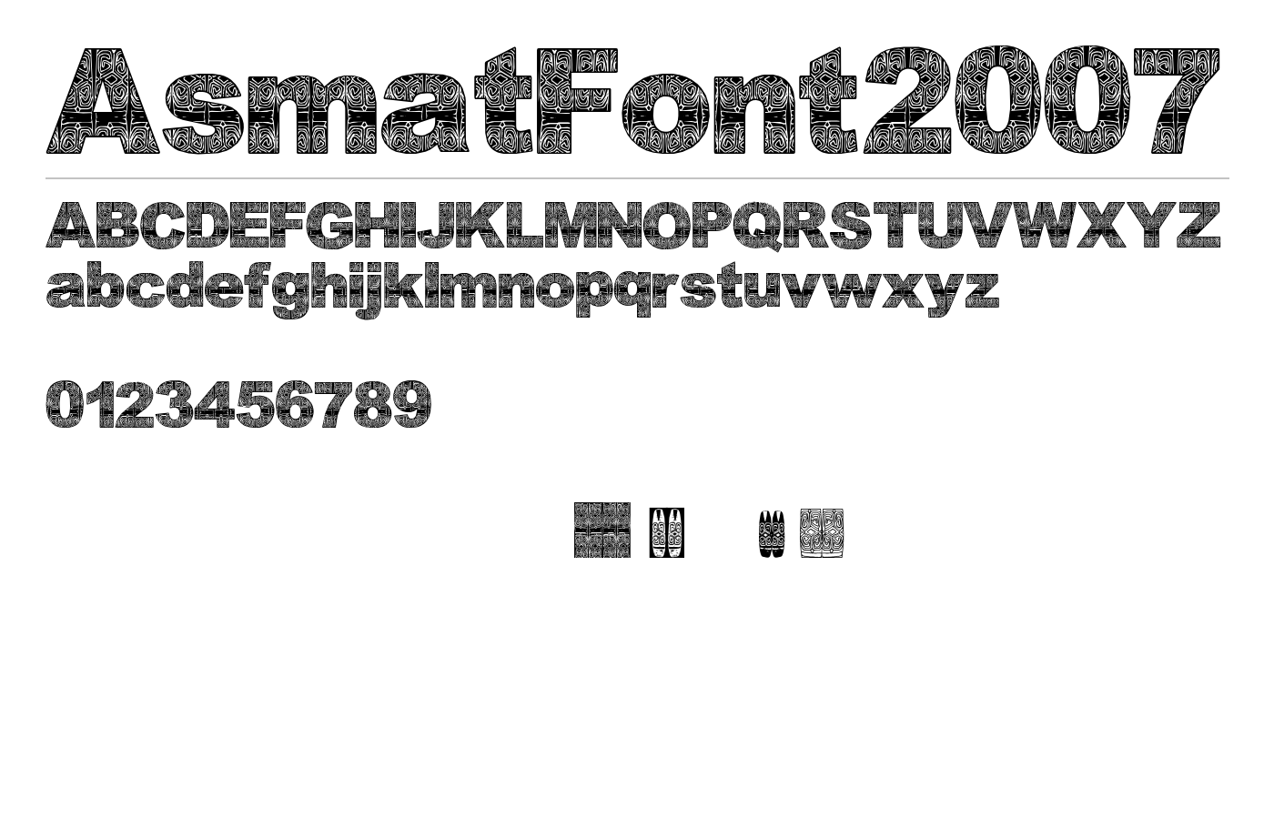 AsmatFont2007 Font preview