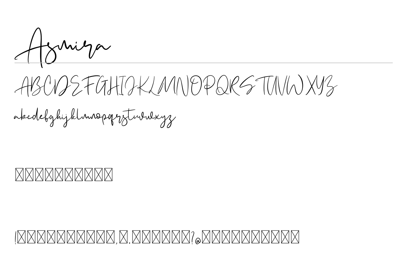 Asmira Font preview