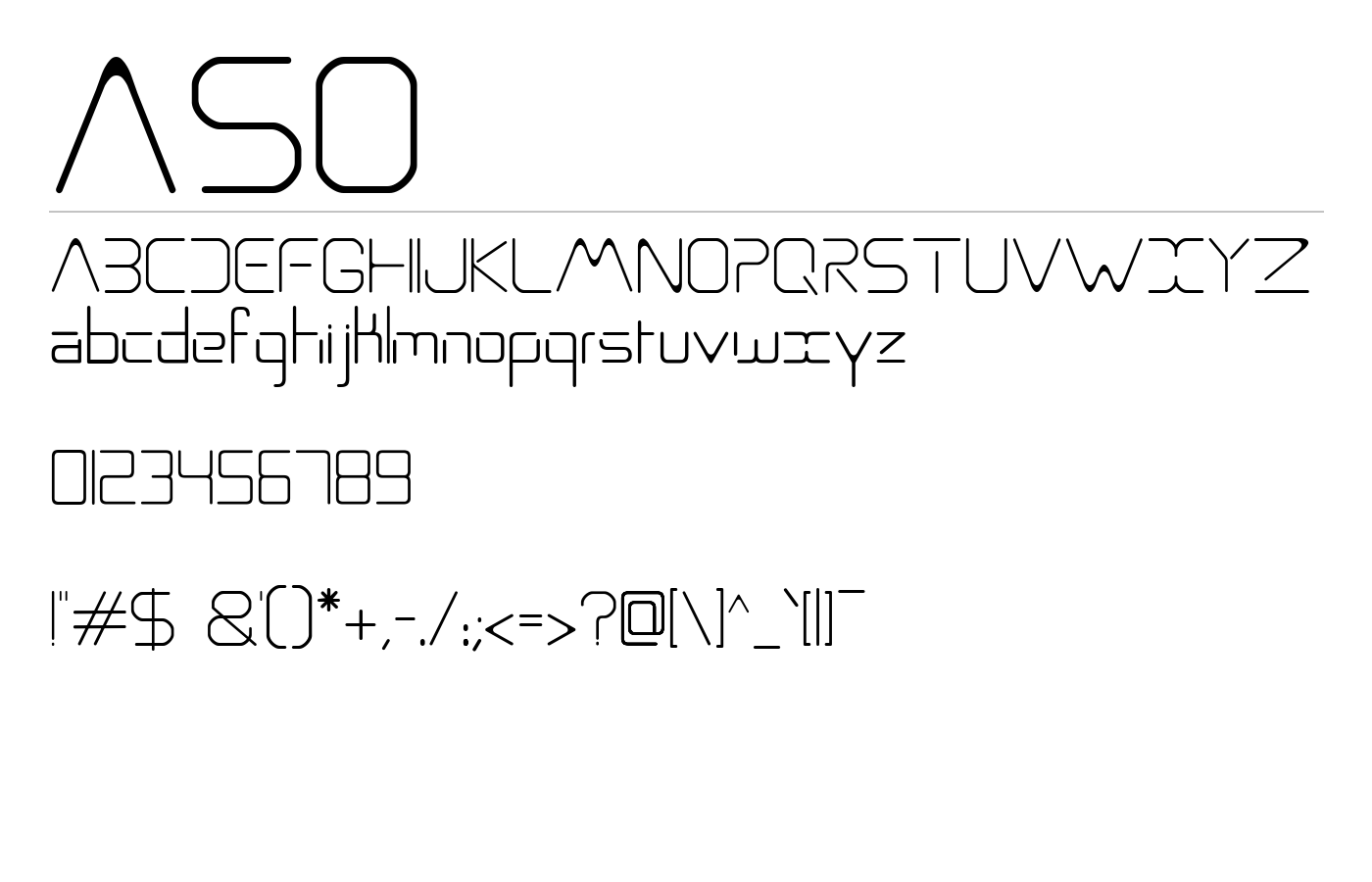 ASO Font preview