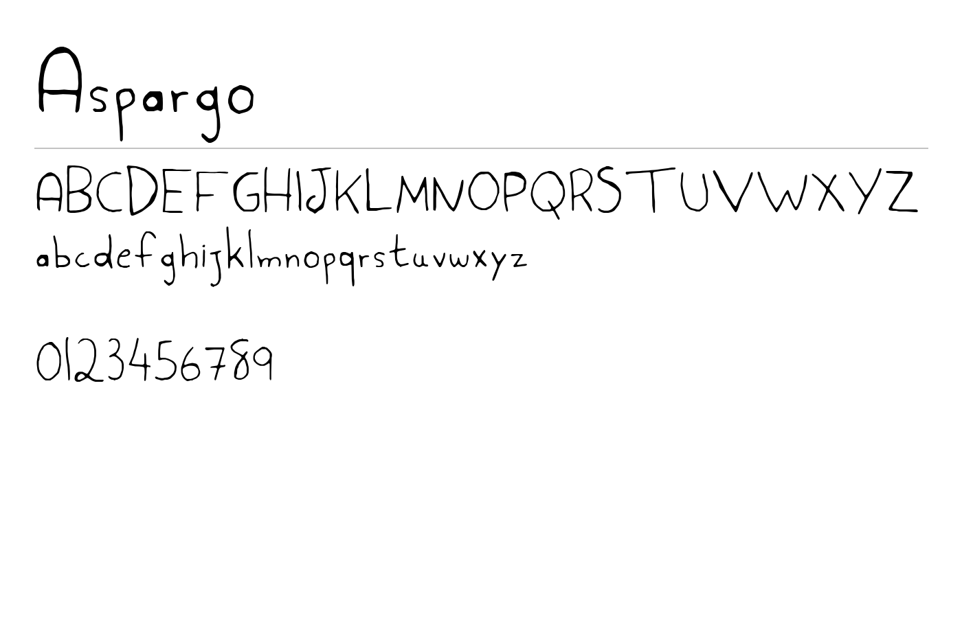 Aspargo Font preview