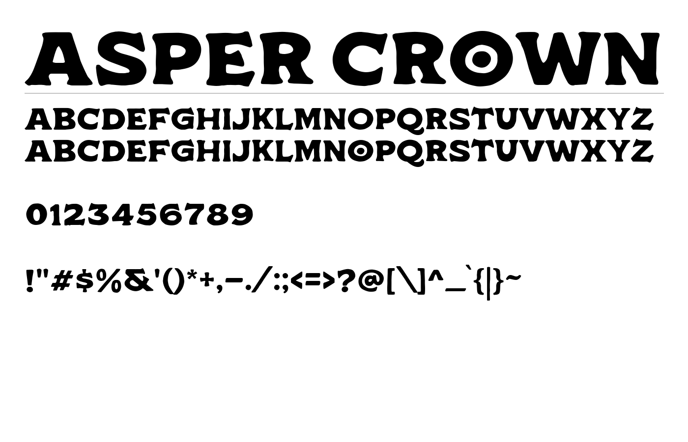 Asper Crown Font preview