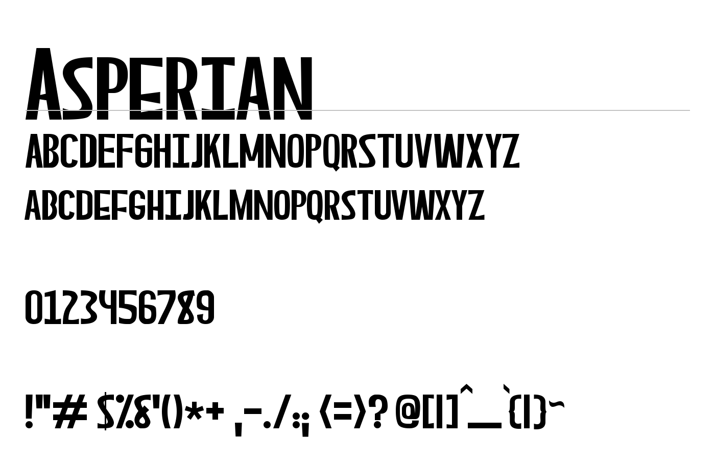 Asperian Font preview